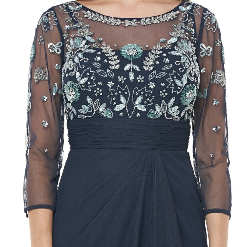 NWT JS Collection Bead Mesh Illusion Column Gown … - image 2